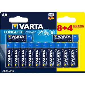 VARTA Батарейка LONGLIFE Power щелочная AA блистер, 12 шт.