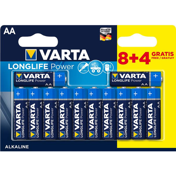 VARTA Батарейка LONGLIFE Power щелочная AA блистер, 12 шт.