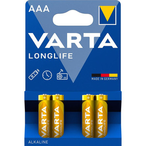 Батарейка Varta Longlife AAA/LR03 BL 4шт