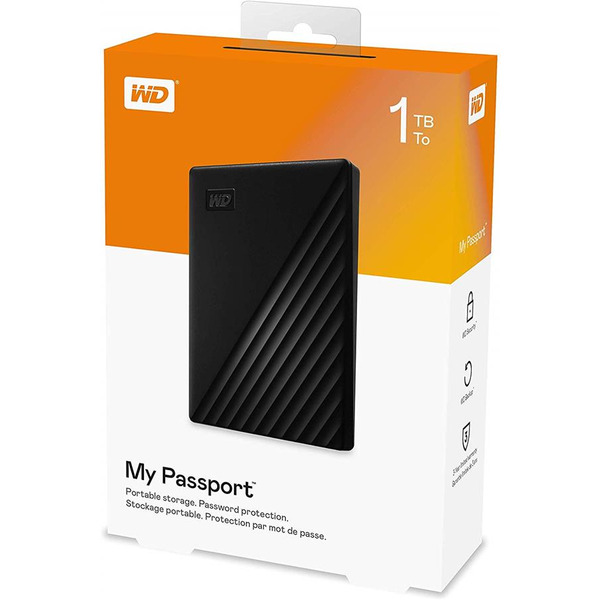 Внешний жесткий диск 2.5" USB 1.0TB WD My Passport Black (WDBYVG0010BBK-WESN)