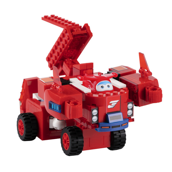 Конструктор-трансформер Super Wings Small Blocks 2-in-1 Buildable Transforming Vehicle Jett, Джетт
