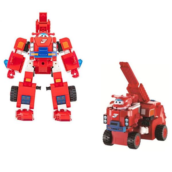 Конструктор-трансформер Super Wings Small Blocks 2-in-1 Buildable Transforming Vehicle Jett, Джетт