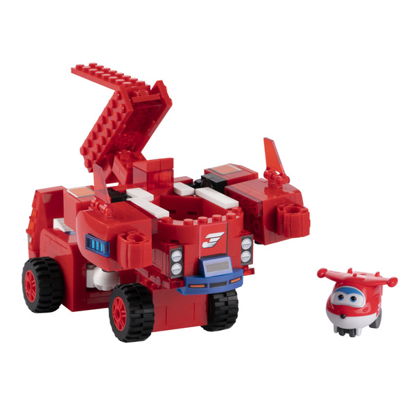 Конструктор-трансформер Super Wings Small Blocks 2-in-1 Buildable Transforming Vehicle Jett, Джетт
