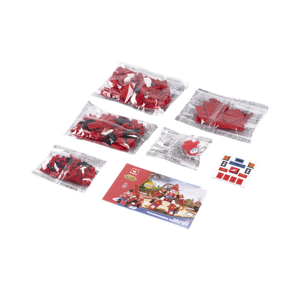 Конструктор-трансформер Super Wings Small Blocks 2-in-1 Buildable Transforming Vehicle Jett, Джетт