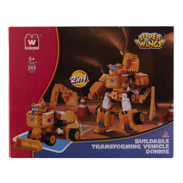 Іграшка Super Wings Small Blocks 2-in-1 Buildable Transforming Vehicle Donnie EU385007