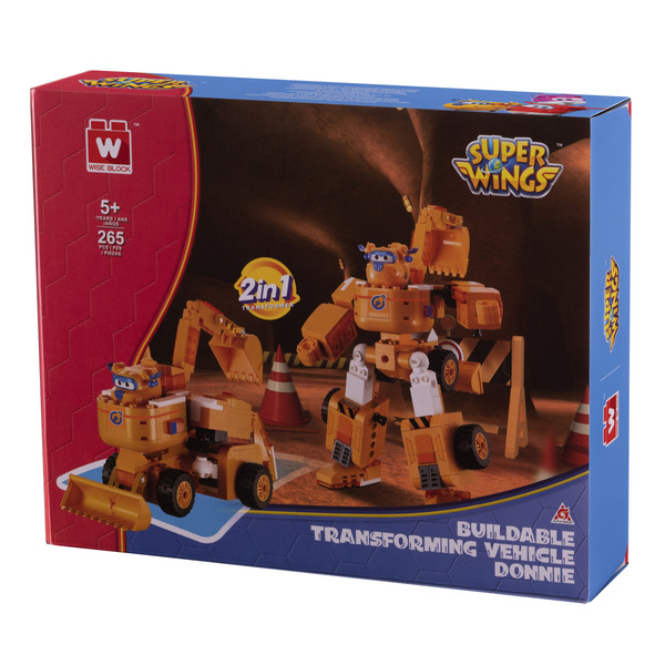 Іграшка Super Wings Small Blocks 2-in-1 Buildable Transforming Vehicle Donnie EU385007