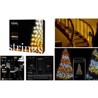 Smart LED Гирлянда Twinkly Strings AWW 400, Gen II, IP44, длина 32м, кабель черный