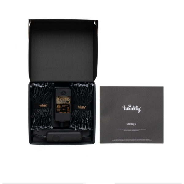 Smart LED Гірлянда Twinkly Strings RGB 400, Gen II, IP44, довжина 32м, кабель чорний