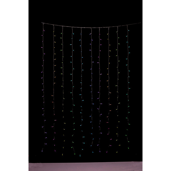 Smart LED Гирлянда Twinkly Curtain RGBW 210, Gen II, IP44, 1.45м*2.1м, кабель прозрачный