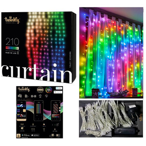 Smart LED Гирлянда Twinkly Curtain RGBW 210, Gen II, IP44, 1.45м*2.1м, кабель прозрачный