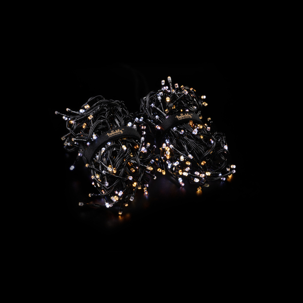Smart LED Гирлянда Twinkly Cluster AWW 400 Gen II, IP44, длина 6м, кабель черный