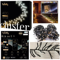 Smart LED Гирлянда Twinkly Cluster AWW 400 Gen II, IP44, длина 6м, кабель черный