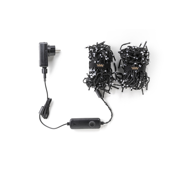 Лінійна гірлянда Twinkly Smart LED Cluster RGB 400 BT+WiFi Gen II IP44 кабель черный (TWC400STP-BEU)