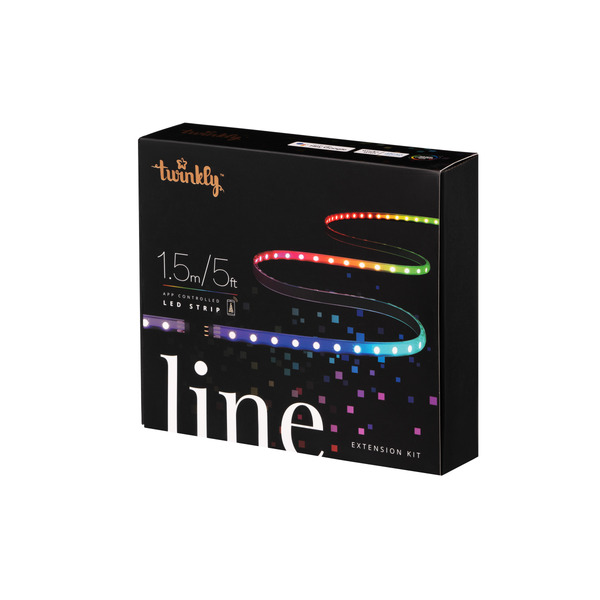 Подовжувач Smart LED підсвічування Twinkly Line 100 RGB, Gen II, IP20, плюс 1,5 м, кабель чорний (TWL100ADP-B)