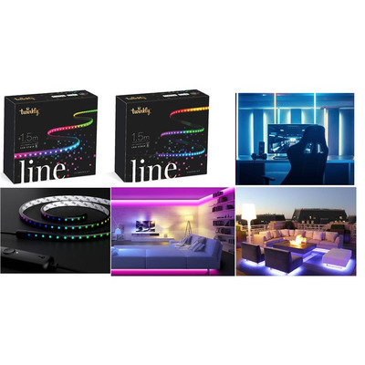 Smart LED підсвічування Twinkly Line 100 RGB, Gen II, IP20, довжина 1,5 м, кабель чорний (TWL100STW-BEU)