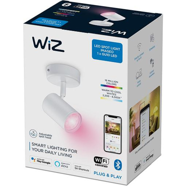 WiZ Умный накладной точечный светильник IMAGEO Spots 1х5W 2200-6500K RGB