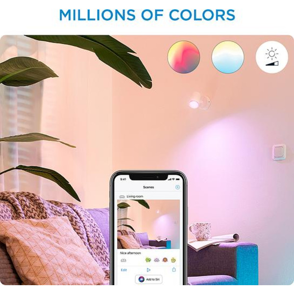 WiZ Умный накладной точечный светильник IMAGEO Spots 1х5W 2200-6500K RGB