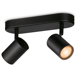 Розумний накладний точковий світильник WiZ IMAGEO Spots 2х5W 2200-6500K RGB Wi-Fi чорний (929002659101)