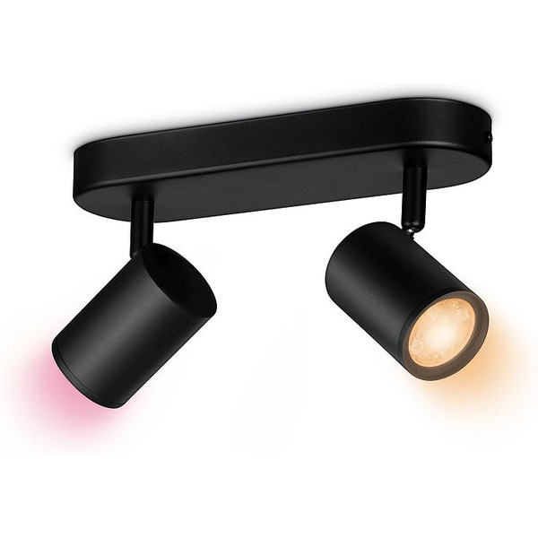 WiZ Умный накладной точечный светильник IMAGEO Spots 2х5W 2200-6500K RGB Wi-Fi черный