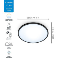 WiZ Розумний стельовий світильник SuperSlim Ceiling 16W 2700-6500K Wi-FI чорний