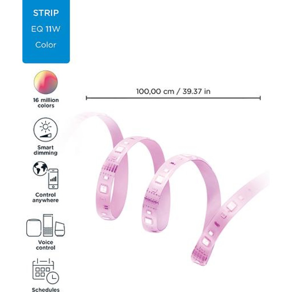 WiZ Удлинитель для ленты 929002524801  LEDStrip (800Lm) 2700-6500k RGB Wi-Fi 1 метр Wi-Fi