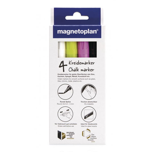 Маркери крейдяні різнокольорові Magnetoplan Chalk Marker Assorted Set UA