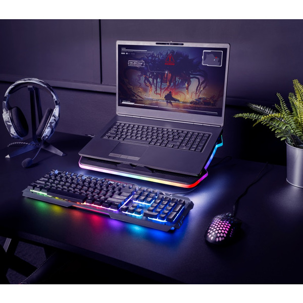 Подставка для ноутбука Trust GXT 1126 Aura 17 RGB Black (24192_TRUST)