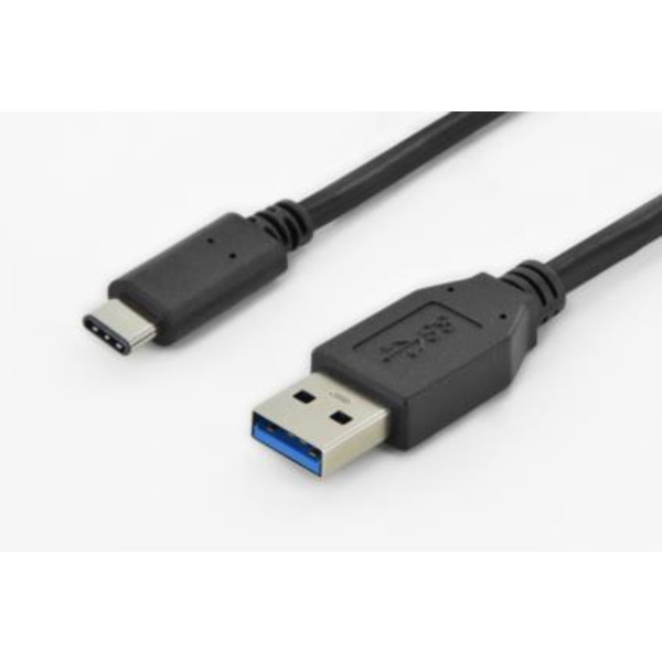 Кабель Digitus USB-A - Type-C 1m Black (AK-300136-010-S)