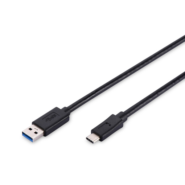 Кабель Digitus USB-A - Type-C 1m Black (AK-300136-010-S)