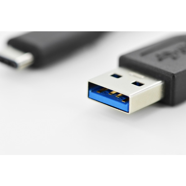 Кабель Digitus USB-A - Type-C 1m Black (AK-300136-010-S)