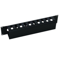 MIRSAN Кабельный орг. горизонтальный 19" 1U гребенка, RAL 9005