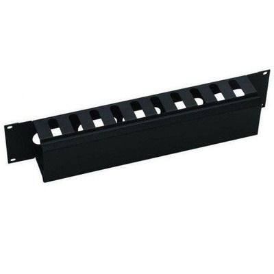 MIRSAN Кабельный орг. горизонтальный 19" 1U гребенка, RAL 9005
