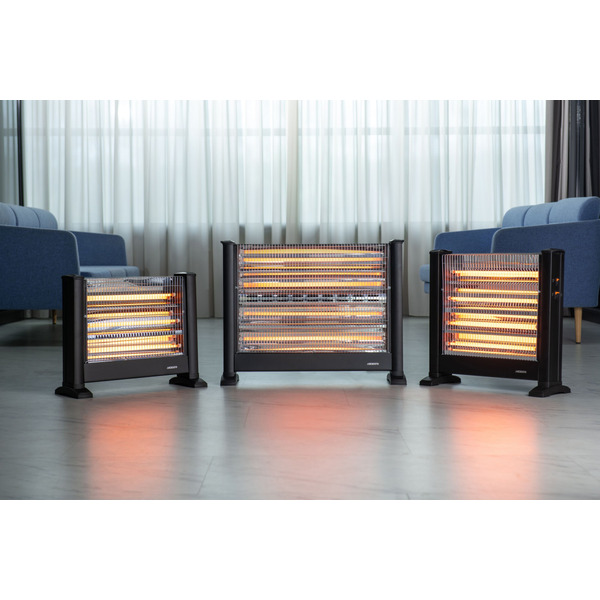 ARDESTO Обогреватель инфракрасный IHS-1650, 1650 Вт, до 15 м2, кварцевый нагрев. элемент, мех.упр-ние, напольный