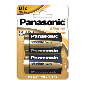 Батарейка Panasonic D bat Alkaline 2шт Alkaline Power (LR20REB/2BP)