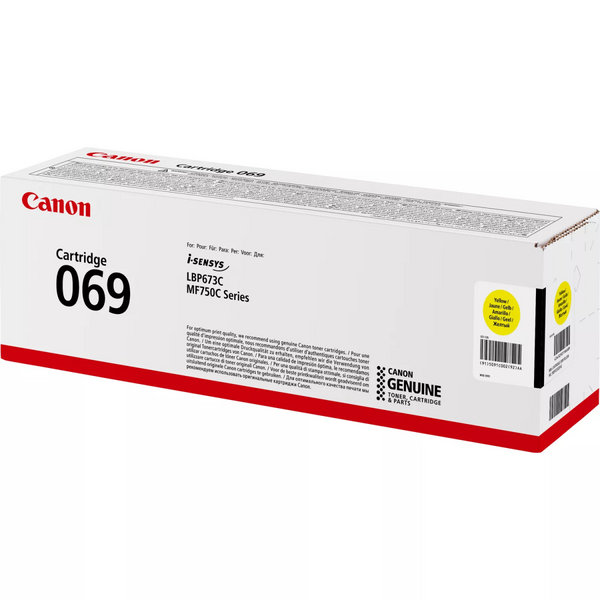 Картридж лазерний Canon 069 MF752Cdw/MF754Cdw/LBP673Cdw Yellow (1900 стор) (5091C002)