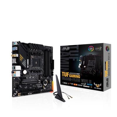 Материнcкая плата ASUS TUF GAMING B550M-PLUS WIFI II sAM4 B550 4xDDR4 M.2 HDMI DP Wi-Fi BT mATX