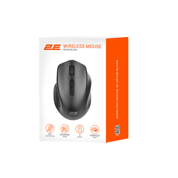 Миша 2E MF240 Silent WL Black 2E-MF240WB