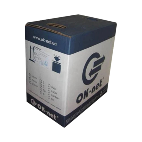 Кабель OK-NET (UTP медь патчкордовый)КГПВ-ОП (100) 4*2*0,48 (U/UTP-cat.5E-SL patch AWG26, бухта 305