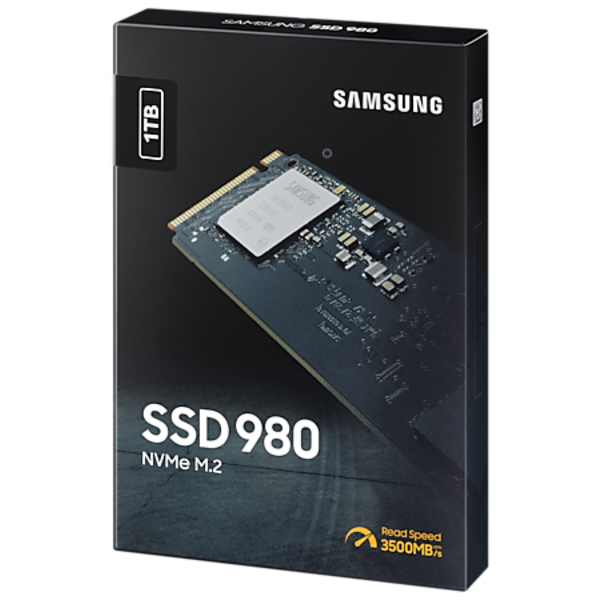 Накопитель SSD  1ТB Samsung 980 M.2 2280 PCIe 3.0 x4 NVMe V-NAND MLC (MZ-V8V1T0BW)