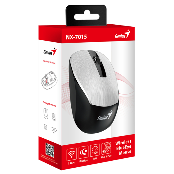 Genius Мышь NX-7015 WL Silver