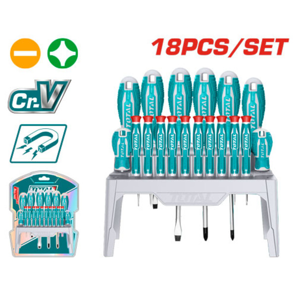 Набір TOTAL THT250618 викруток точної механіки, 18шт.