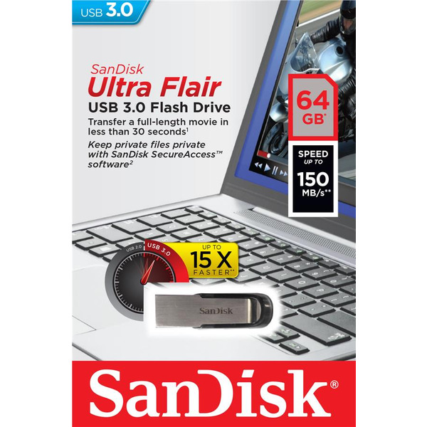 USB-Флешка SanDisk Flair (SDCZ73-064G-G46)