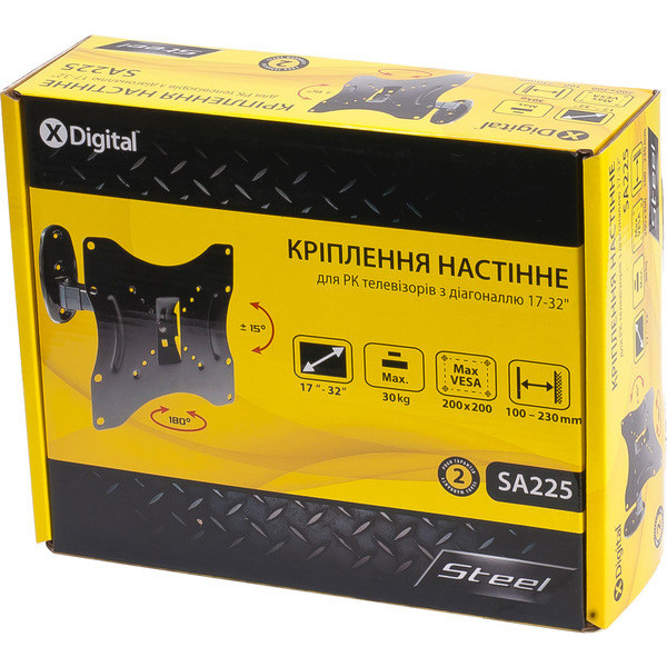 Крiплення настiнне X-DIGITAL STEEL SA225 чорний