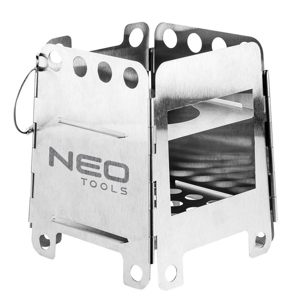 Neo Tools 63-126 Плита туристическая, соединение с помощью одного штифта, нержавеющая сталь, высота 16см, вес 0,37кг