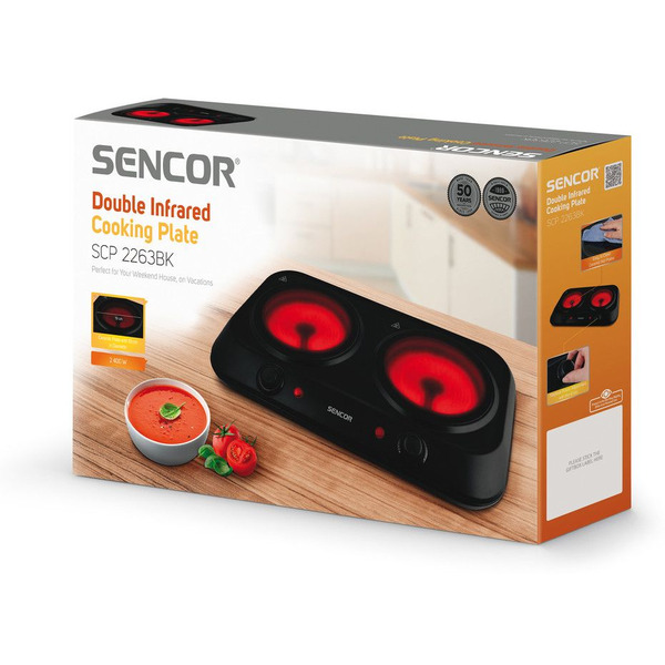 Плита настільна електрична Sencor SCP2263BK Hi - Light чорна