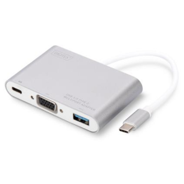 Мультипортовий адаптер Digitus USB Type-C VGA Multiport Adapter 3-Port (DA-70839)