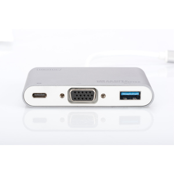 Мультипортовий адаптер Digitus USB Type-C VGA Multiport Adapter 3-Port (DA-70839)