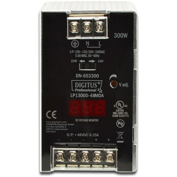 Джерело живлення DIGITUS 48VDC/300W (DN-653300)