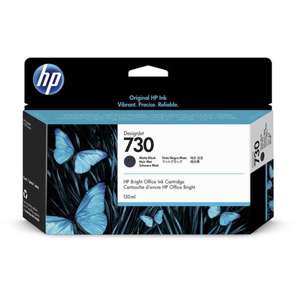 Картридж струменевий HP No. 730 DesignJet T1600/T1700/T2600 Matte Black, 130 ml (P2V65A)
