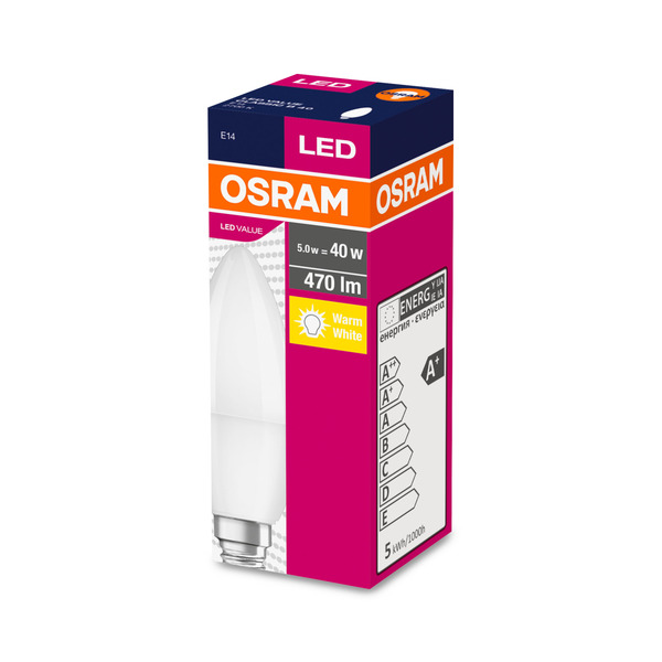 Світлодіодна лампа Osram Led Value B40 свічка 5W 470Lm 2700K E14